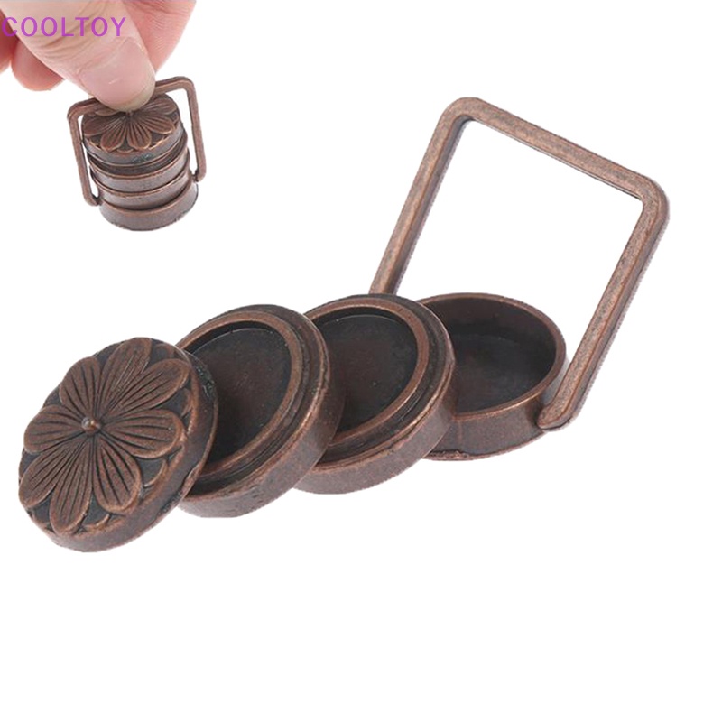 Cooltoy Hộp cơm 3 Tầng Bằng Đồng Tỉ Lệ 1: 12 Trang Trí Nhà Búp Bê