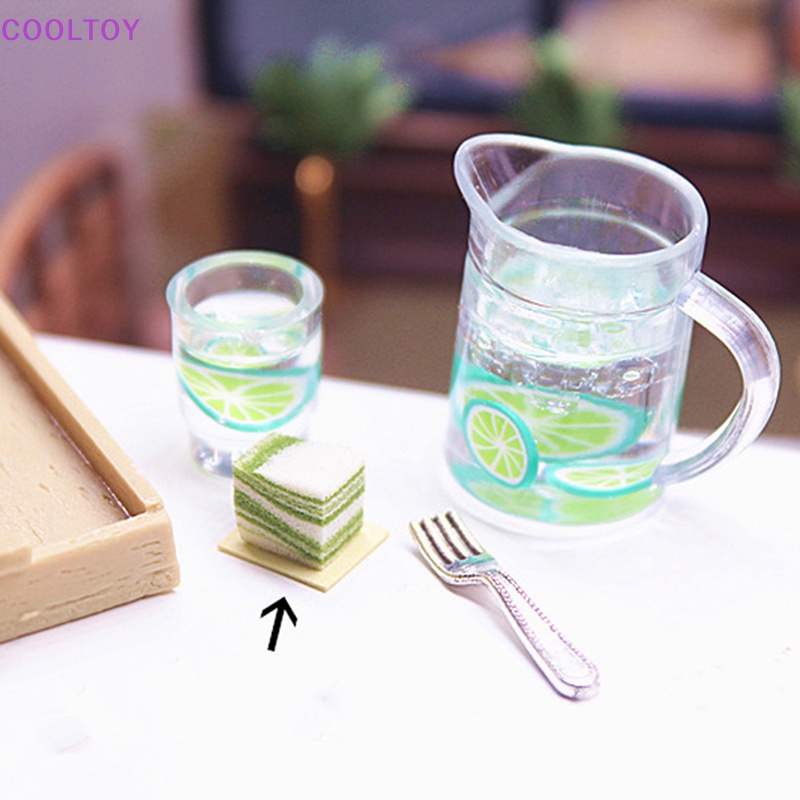 1 Bộ Khay Đựng Trà / Bánh Mini Trang Trí Nhà Búp Bê DIY