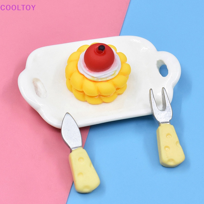 Set 10 Mô Hình Bánh Kem Tráng Miệng Trang Trí Nhà Búp Bê DIY