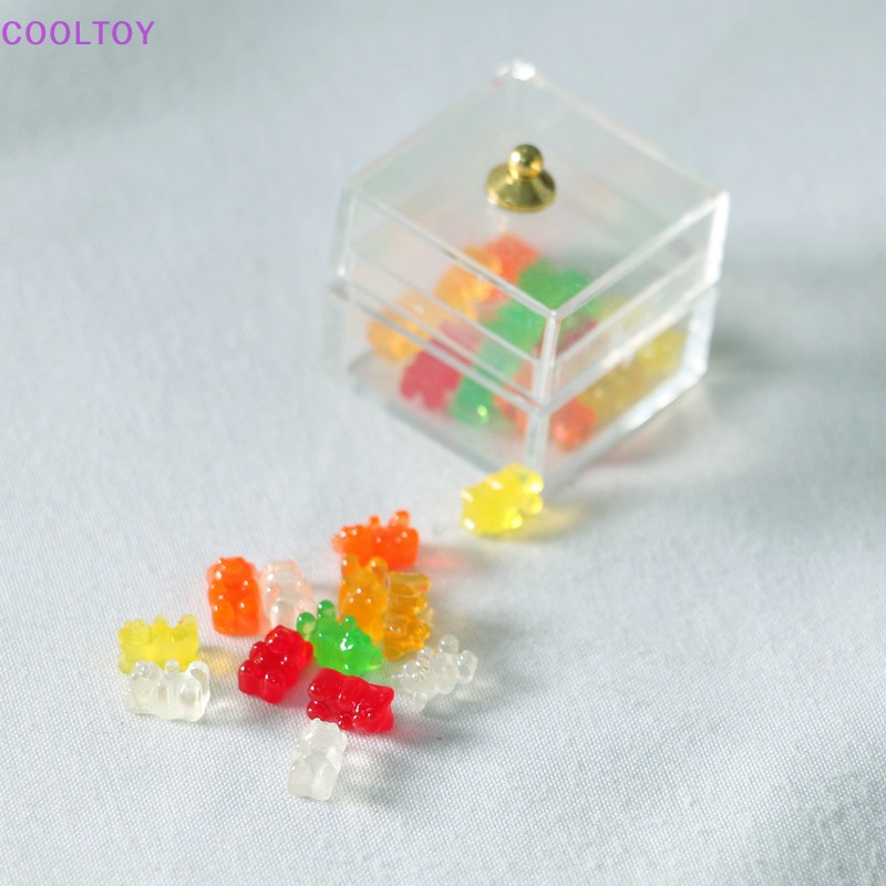 Cooltoy Set 12 Mô Hình Kẹo Gấu Bằng Nhựa Resin Thu Nhỏ DIY Nhiều Màu Sắc Trang Trí Nhà Bú