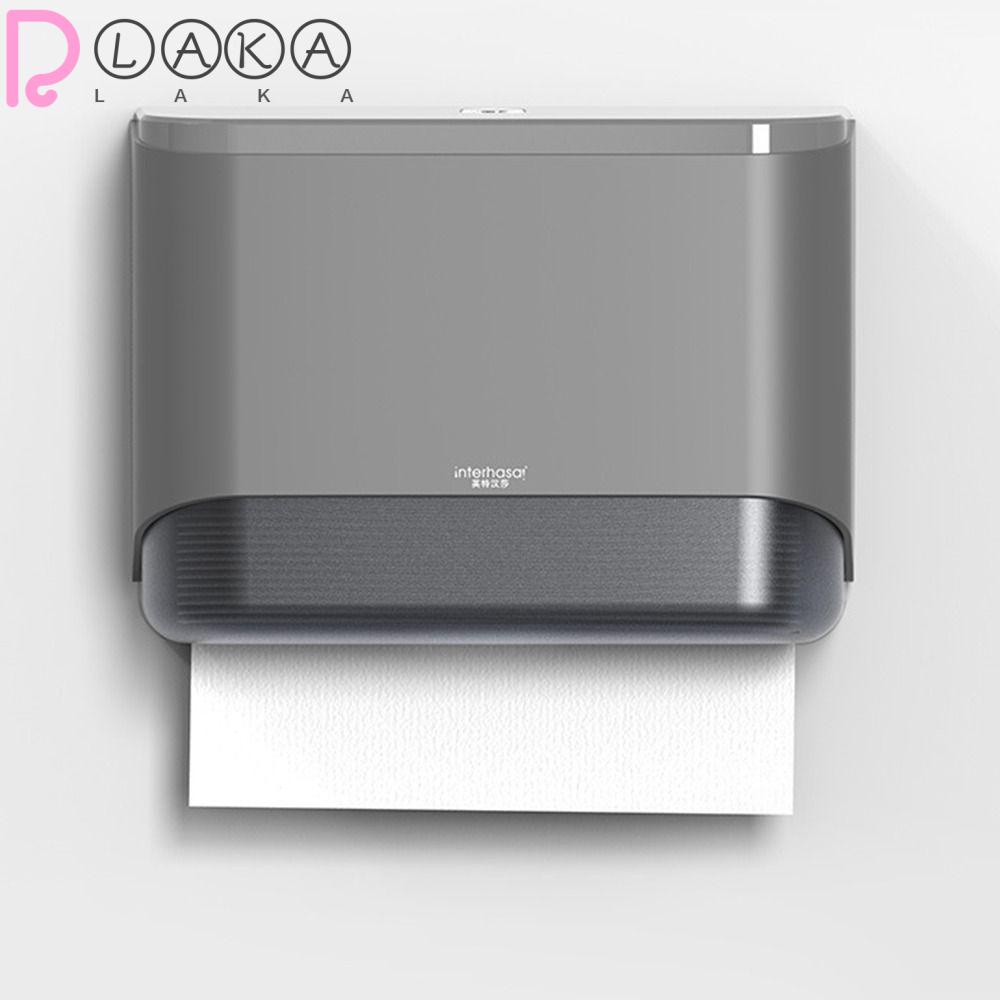 Giá Đỡ Khăn Giấy Cuộn Gắn Tường Bằng Nhựa Màu Xám Tiện Dụng Cho Phòng Tắm / Nhà Bếp