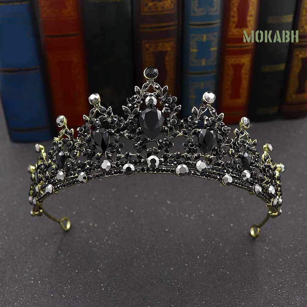 Vương Miện Công Chúa Baroque Đính Đá Sang Trọng Cho Cô Dâu