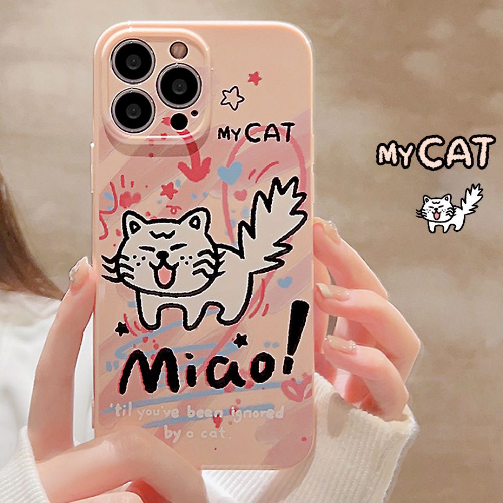 Ốp Điện Thoại TPU Mềm Chống Sốc / Dấu Vân Tay In Họa Tiết Graffiti Dễ Thương Dành Cho IPhone 11 14 13 12 Pro Max