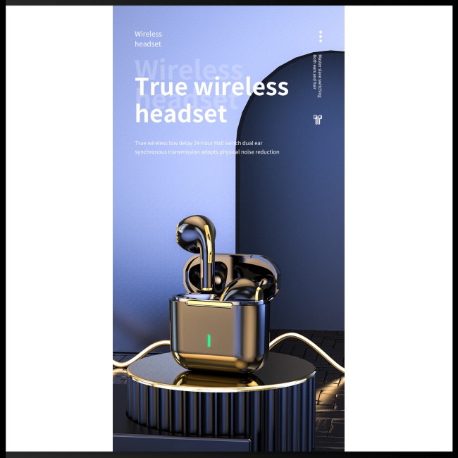 Tai Nghe Bluetooth Zevaret V5.1 + edr Kèm Hộp Sạc 200mah 25cm