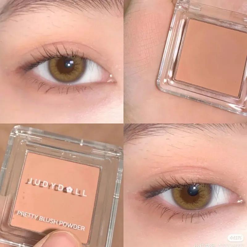 Judydoll Blush Judydoll Single Color Highlight Contour Trang điểm tự nhiên Đi kèm với cọ má hồng