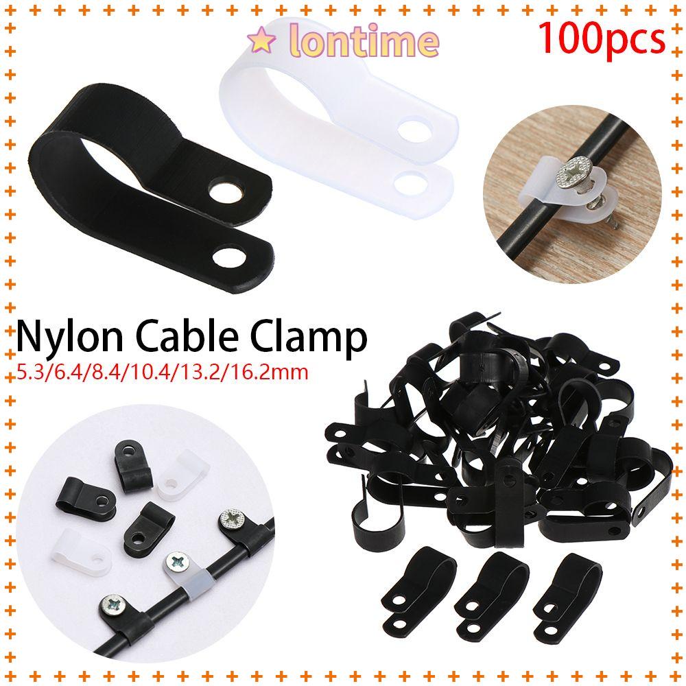 Bộ 100 Kẹp Cố Định Dây Cáp Bằng Nylon Bền Bỉ Tiện Dụng