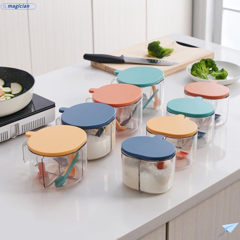 Hộp Đựng Gia Vị Đa Năng Có Nắp Đậy Và Muỗng Tiện Lợi