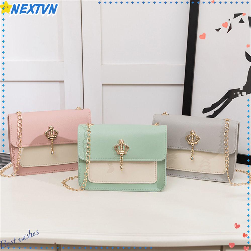 Túi Xách Da PU Mềm Phối Dây Xích Thời Trang Du Lịch