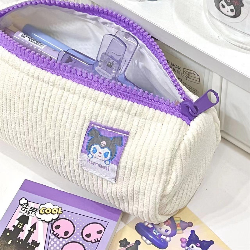 SANRIO Túi Đựng Bút Chì Họa Tiết Hoạt Hình Kuromi Mymelody Nhồi Bông Dễ Thương