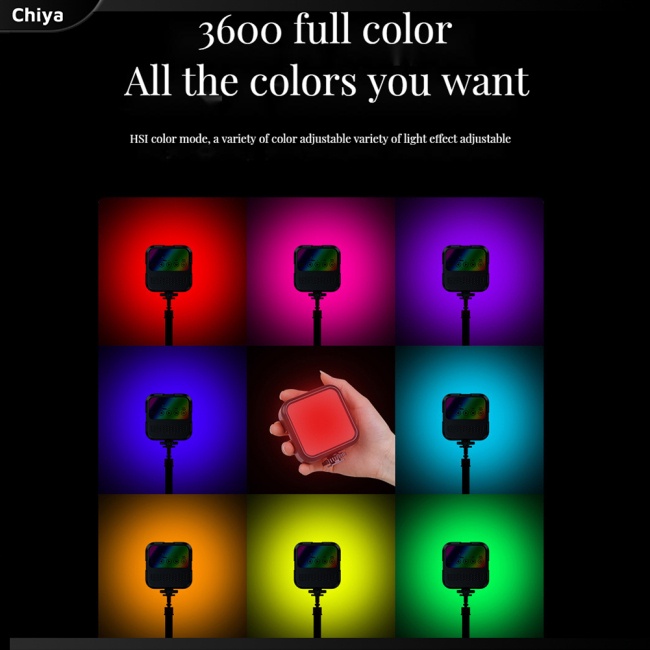 Đèn Rgb Mini Cầm Tay Có Kẹp Gắn Điện Thoại Di Động Hỗ Trợ Chụp Ảnh Selfie