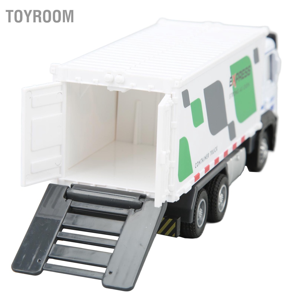 ToyRoom 1:32 Hợp Kim Xe Container Đồ Chơi Mô Hình Phỏng Âm Thanh Ánh Sáng Bán rơ moóc Có Pin