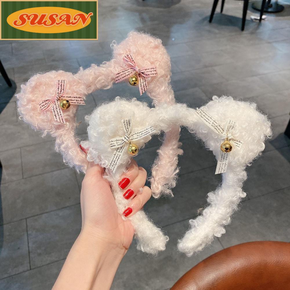 Băng Đô Nhung Gắn Chuông Thời Trang Cho Nữ