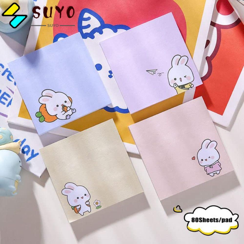 Set 4 Tờ Giấy Ghi Chú 4 Miếng Dán Tự Dính Họa Tiết Dễ Thương