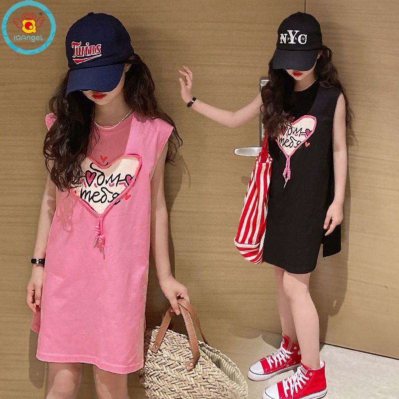 Đầm Cotton Sát Nách Phong Cách Phương Tây Thời Trang Mùa Hè Mới Cho Bé Gái