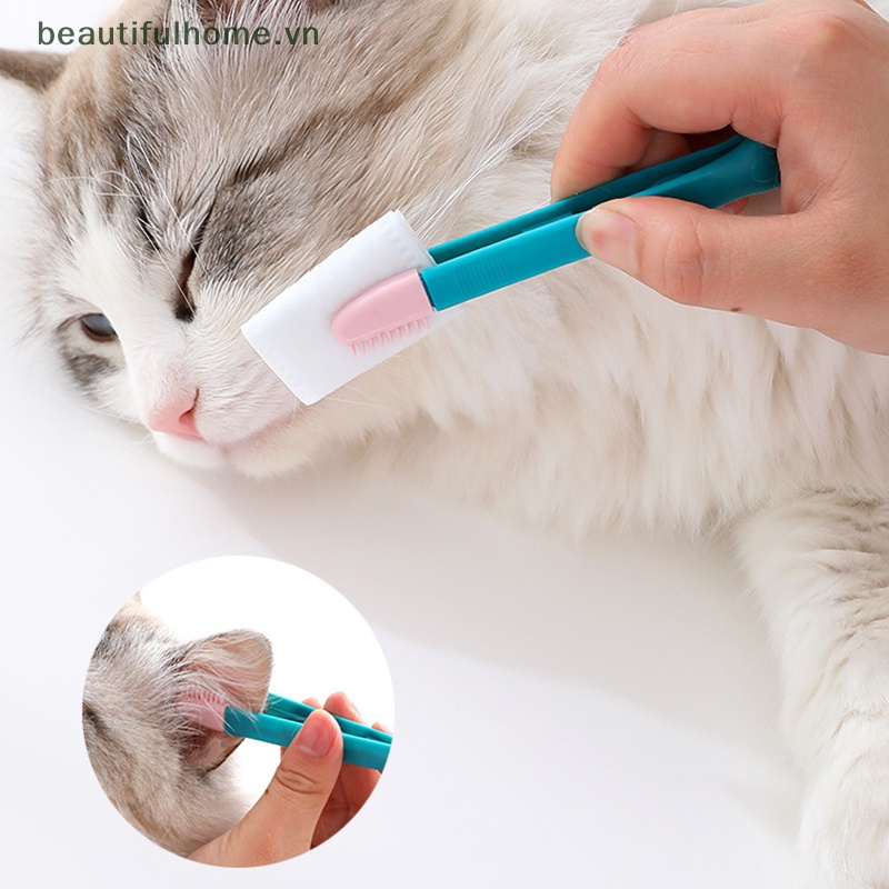 [beautifulhome] Bàn Chải Chà Rửa Mắt Mèo Cầm Tay Thân Thiện Với Môi Trường Có Thể Tái Sử Dụng Thiết Kế Khóa Cài [beauty]