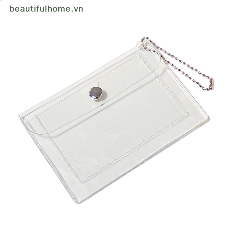 1 Ví Nhỏ Đựng Thẻ / Tiền Xu / ID Bằng PVC Trong Suốt Dễ Thương Cho Bạn Gái
