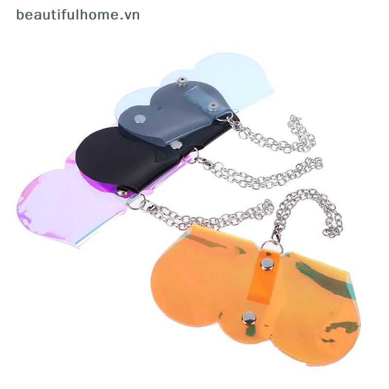 1 Túi PVC Trong Suốt Ánh Laser Bảo Vệ Mắt Kính Dành Cho Nữ