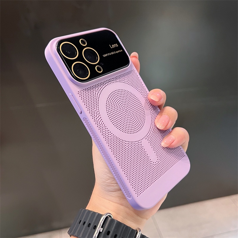 Ốp Điện Thoại Nam Châm Làm Mát Không Dây Sang Trọng Cho iPhone 14 13 12 11 Pro Max 14 Plus 14Pro Max