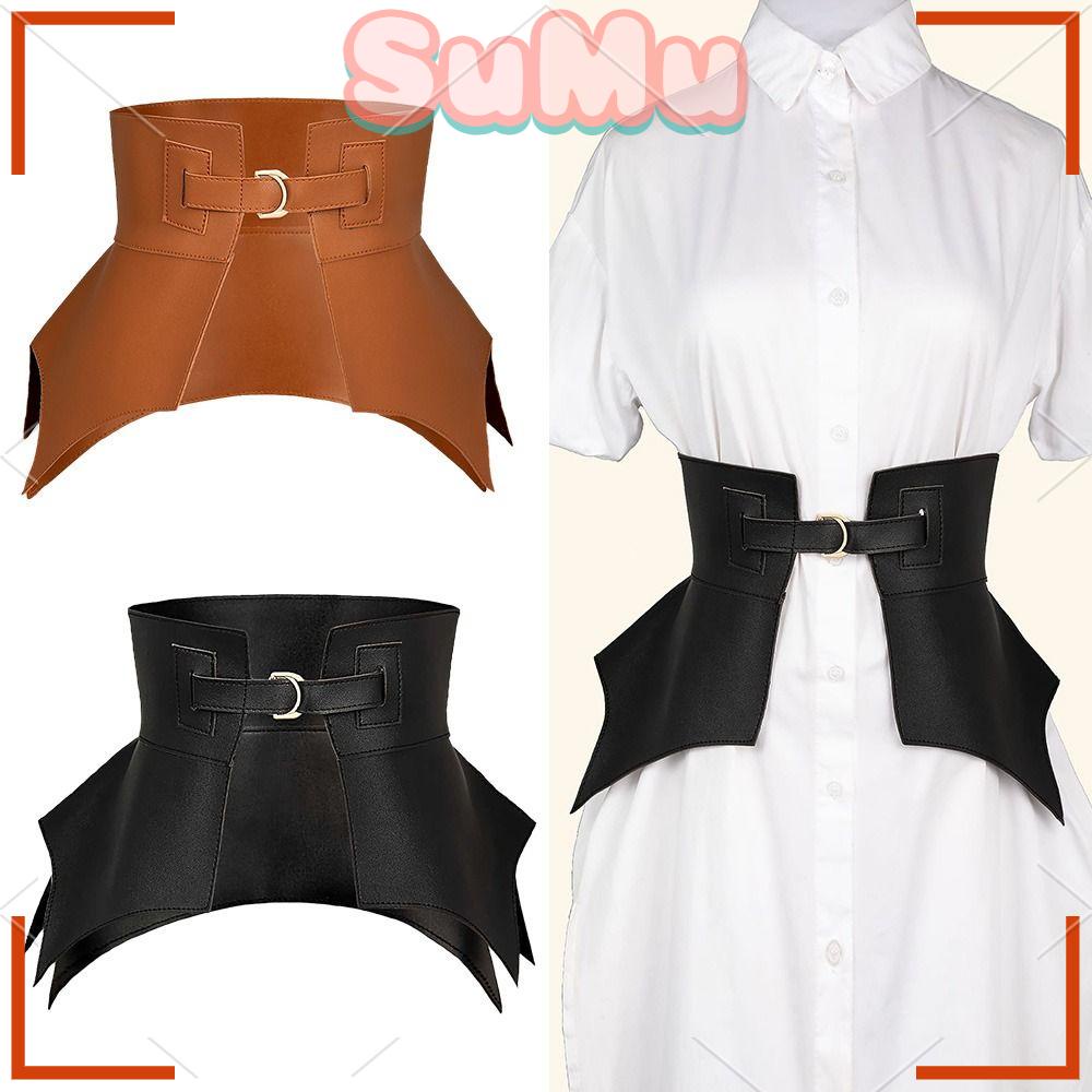 Thắt Lưng Da Bản Rộng Màu Đen / Nâu Phong Cách Punk Cổ Điển Thời Trang Cho Nữ