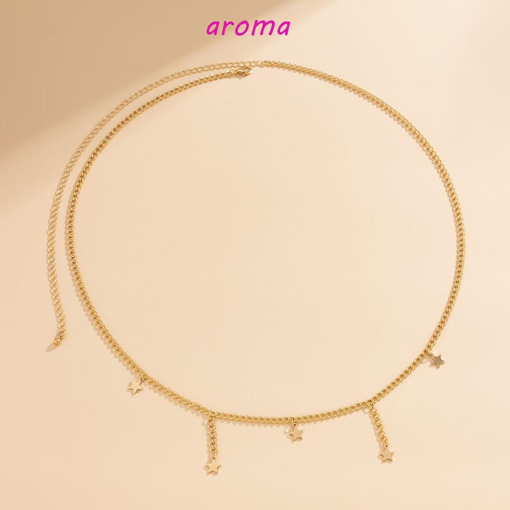 Thắt Lưng Dây Xích Hai Lớp Đính Hạt Hình Ngôi Sao Gợi Cảm Cho Nữ