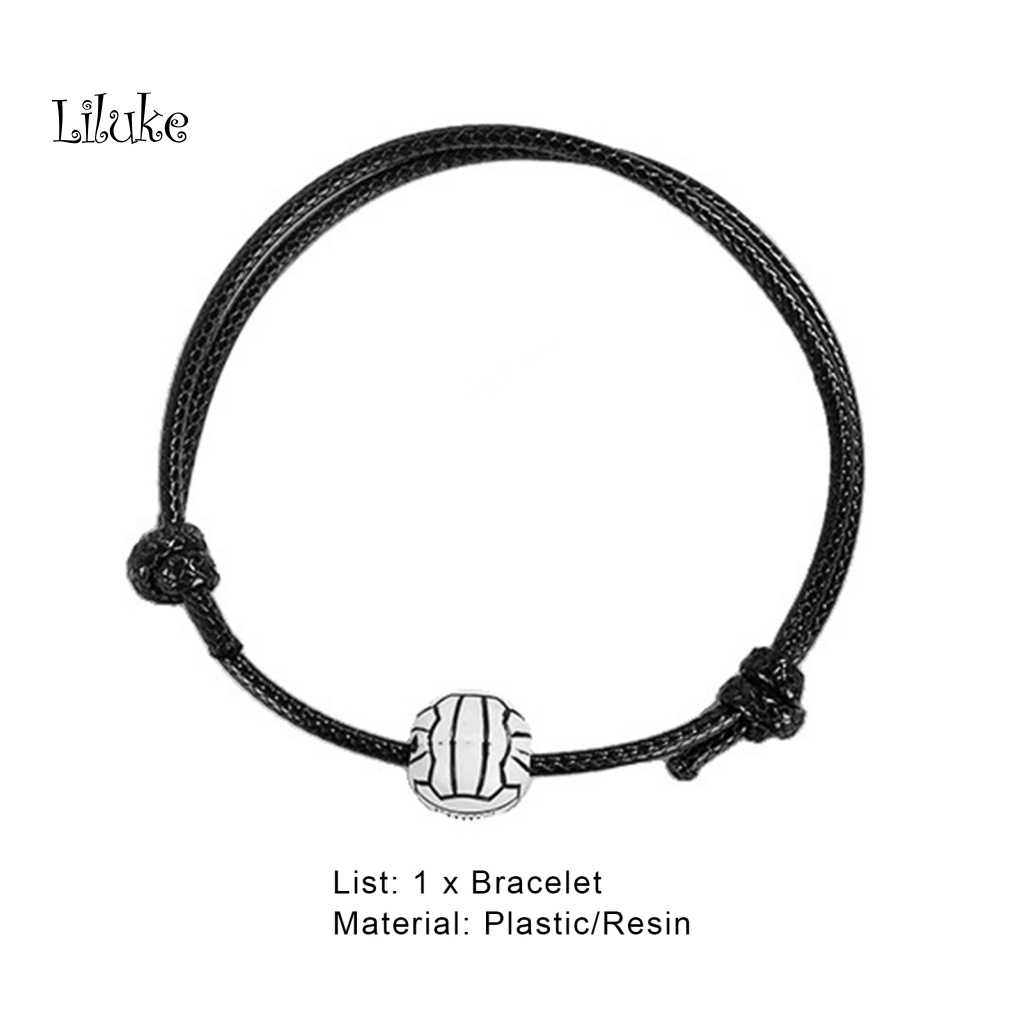 Vòng Tay Dây Bện Giả Da Trang Trí Mặt Khắc Chữ Thời Trang