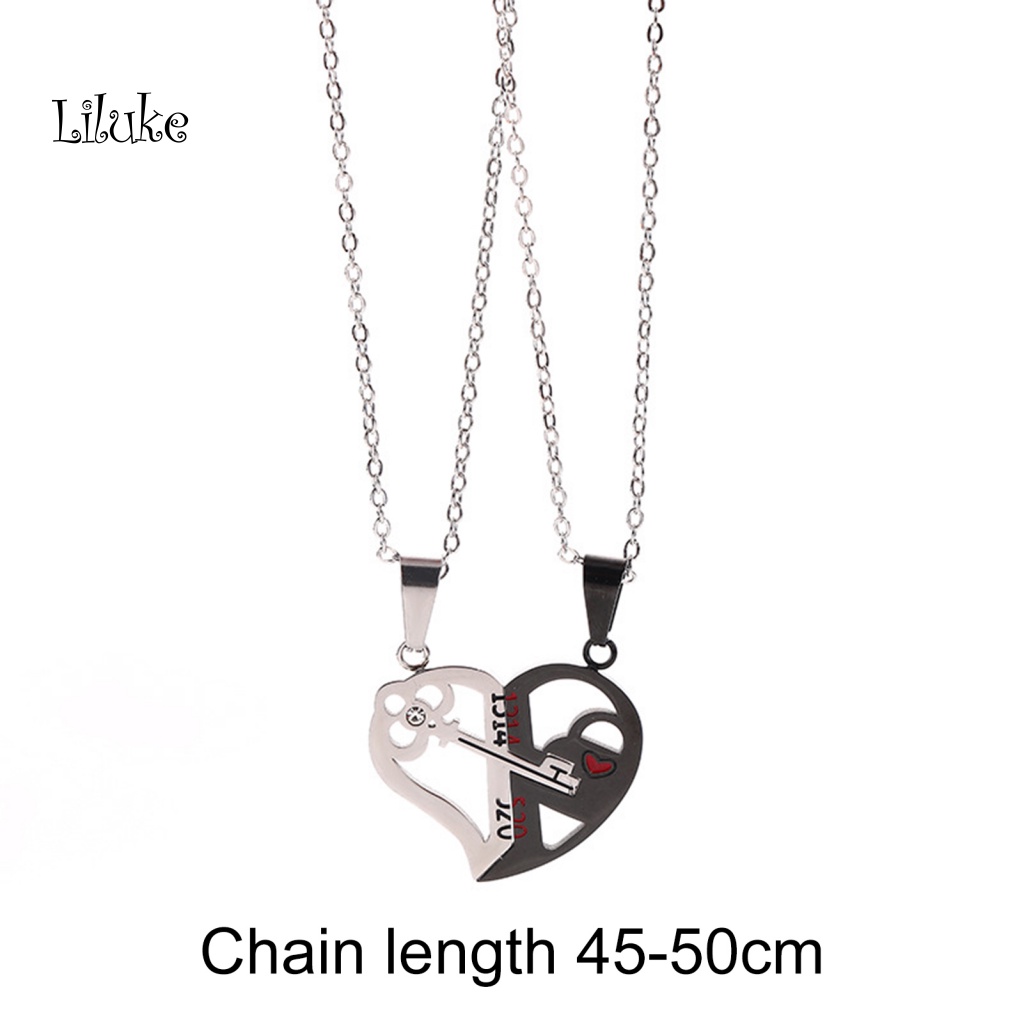 Bộ 2 Vòng cổ 2 Mảnh Ghép Trái Tim 1314 520 Cho Cặp Đôi