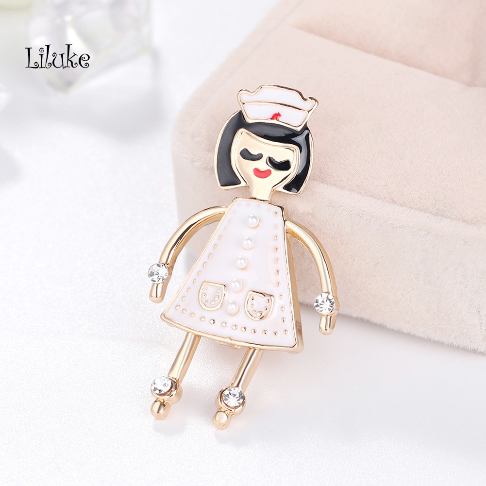 Ghim Cài Áo Hình Cô Gái Hoạt Hình Xinh Xắn Đáng Yêu