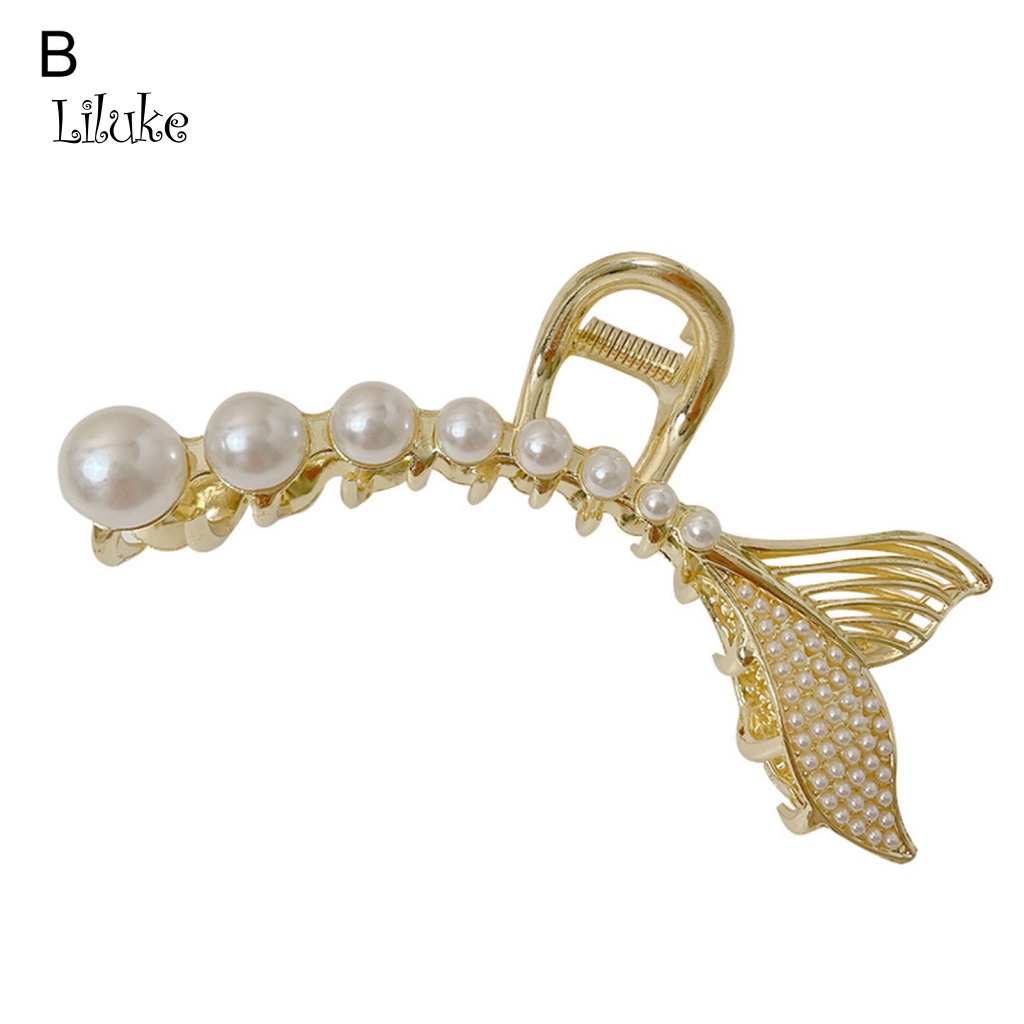 Kẹp Tóc Đuôi Cá Lớn Đính Ngọc Trai Giả Đa Năng Thời Trang Cho Nữ