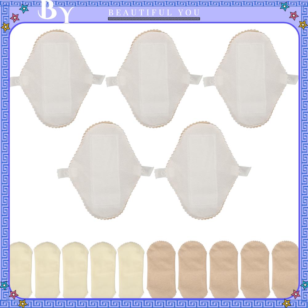 Fluorine073 5 Chiếc Có Thể Tái Sử Dụng Kinh Nguyệt Miếng Lót Cotton Nguyên Chất Thoáng Khí Thấm Hút Cao Chống Rò Rỉ Giặt Quần Dành Cho Nữ