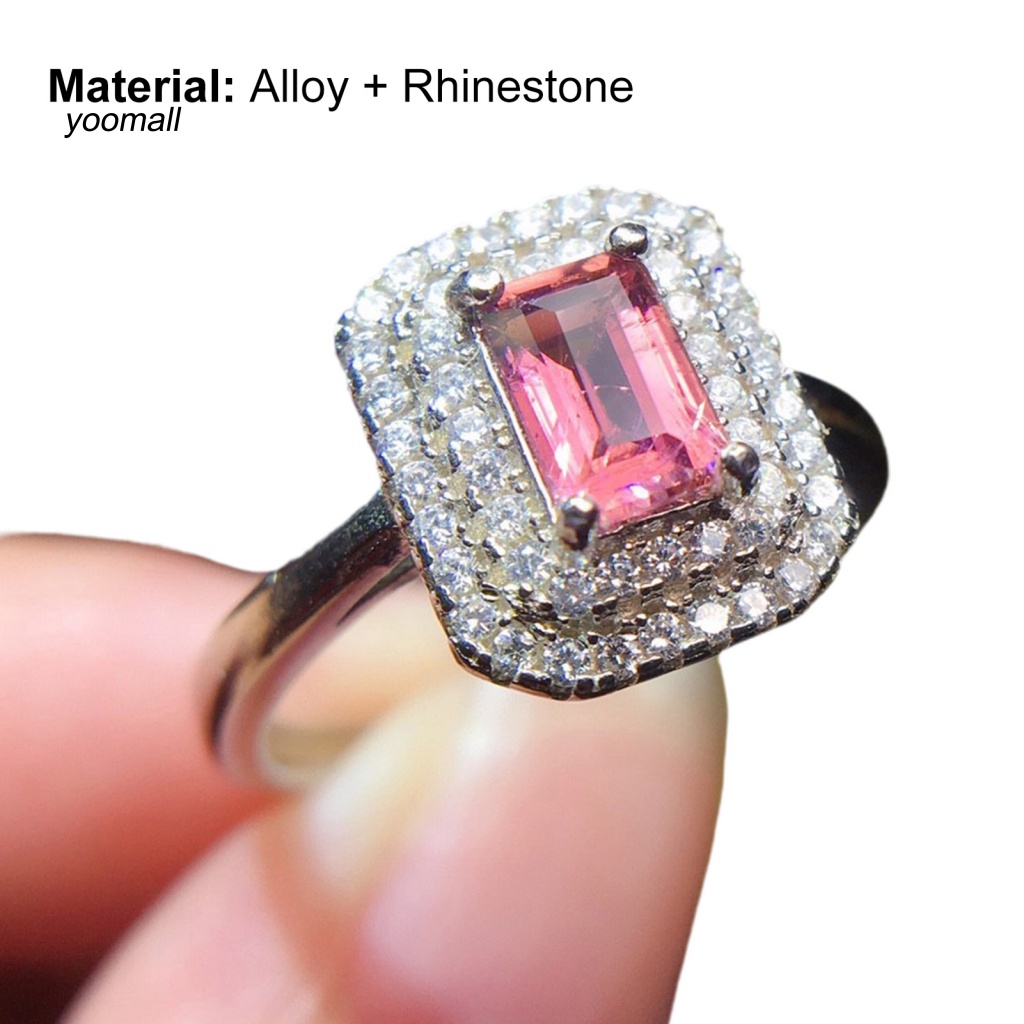 Nhẫn Hở Đính Pha Lê Nhân Tạo Tinh Tế Có Thể Điều Chỉnh Cho Nữ