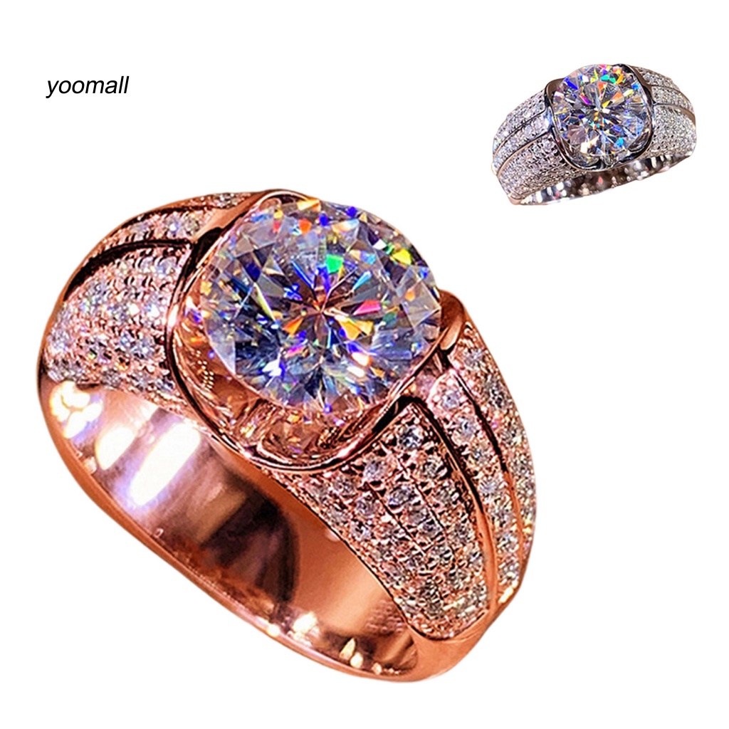 Nhẫn Hợp Kim Đính Đá Zircon Đơn Giản Cho Nữ