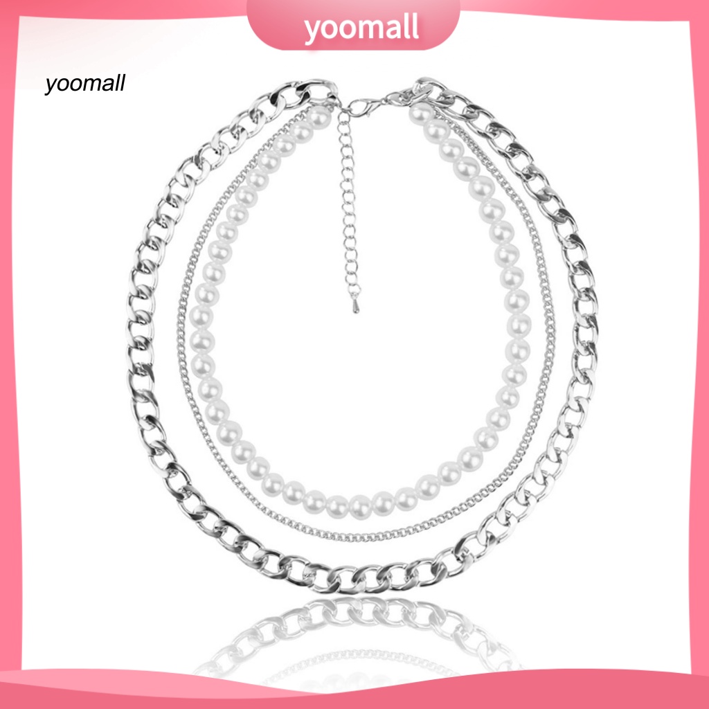 Vòng cổ Nhiều Lớp Đính Ngọc Trai Nhân Tạo Thời Trang Dành Cho Nữ