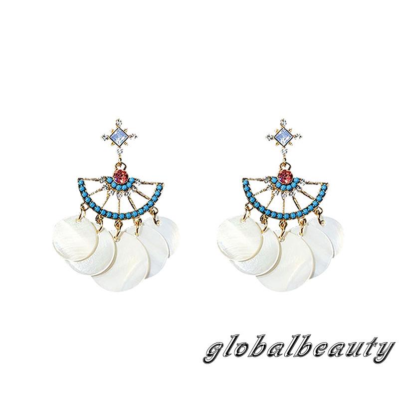 Bông Tai Dáng Dài Hình Tròn Phong Cách Vintage Thanh Lịch Cho Nữ