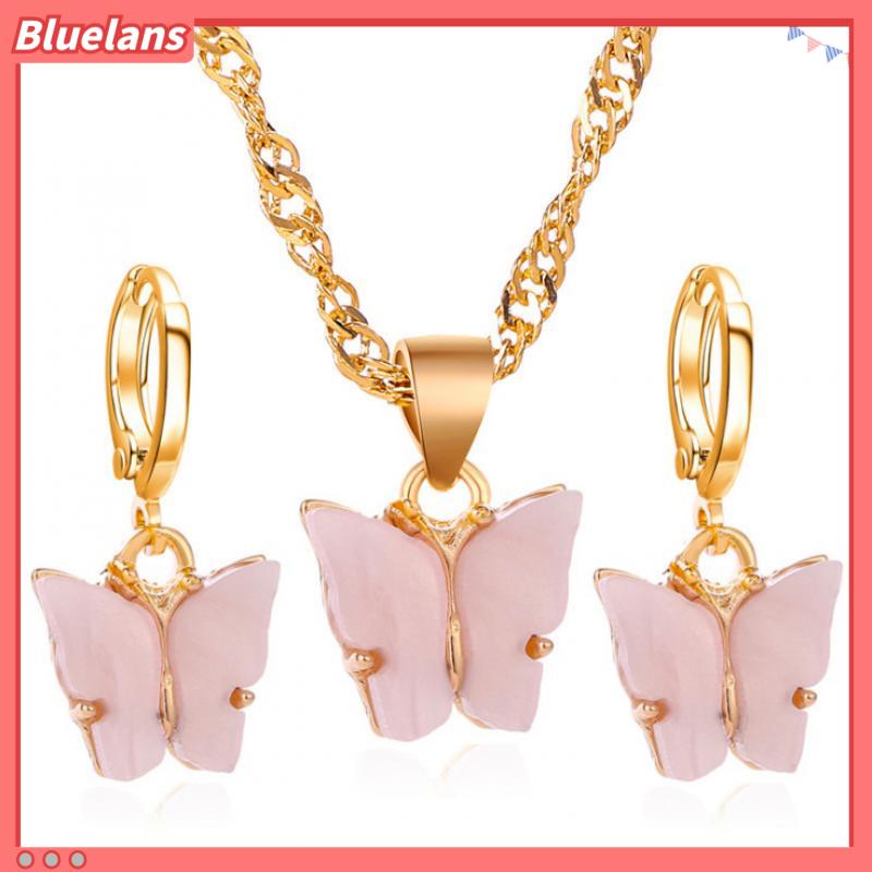 [BLS] Set Vòng cổ Và Bông Tai Hình Bướm Nhỏ Xinh Ngọt Ngào