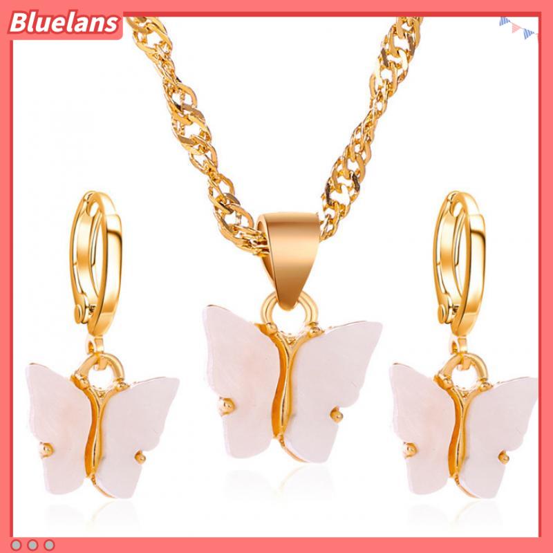 [BLS] Set Vòng cổ Và Bông Tai Hình Bướm Nhỏ Xinh Ngọt Ngào