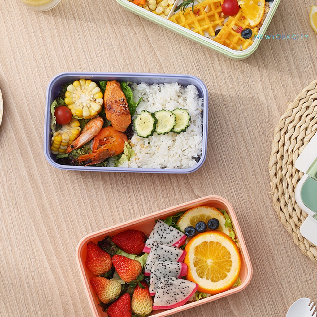 1 Set Hộp cơm 1.1L Hai Tầng Bằng Silicone Cấp Thực Phẩm An Toàn Có Thể Tái Sử Dụng