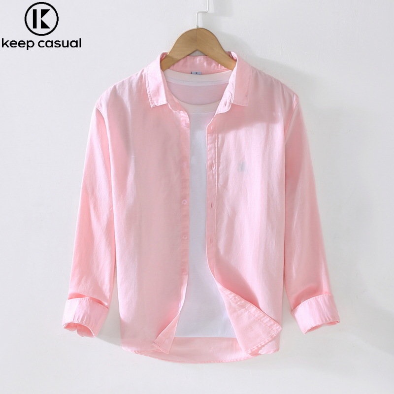 Áo Sơ Mi Cotton Lanh Dài Tay Màu Trắng Phong Cách Doanh Nhân Thời Trang Mùa Hè Hàng Mới Dành Cho Nam