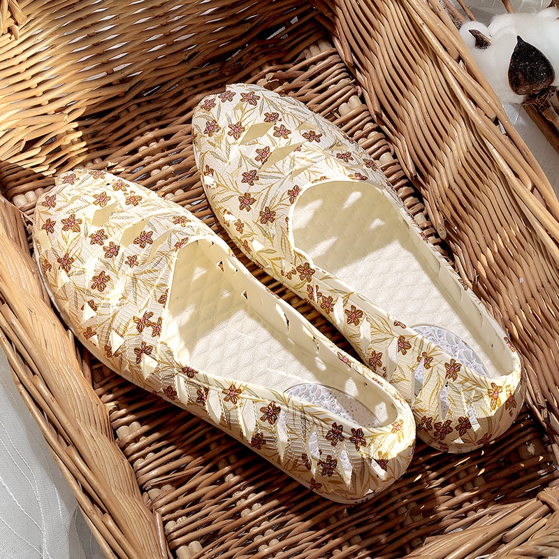 Xăng đan Vải Canvas Đế Phẳng In Hoa Thoải Mái Và Không Đáng Sợ Cho Nữ Y Tá Khiêu Vũ Công Sở