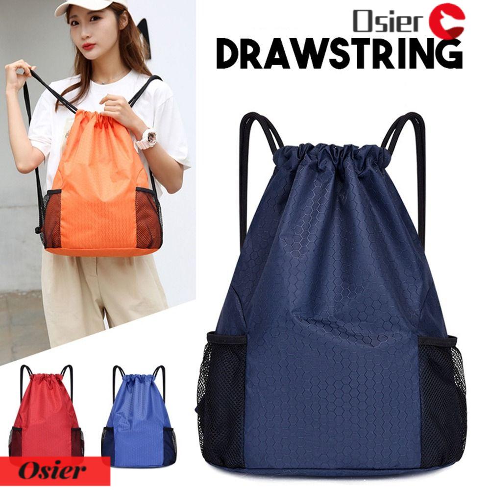 OSIER1 Túi Dây Rút polyester Màu Sắc Đơn Giản Đựng Bóng Rổ Tiện Dụng