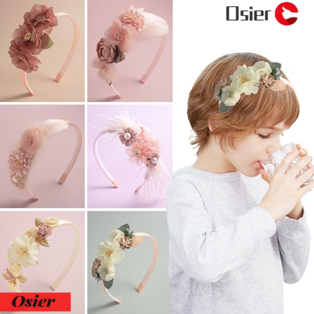 OSIER1 1 Băng Đô Hoa Lông Vũ Handmade Dễ Thương Thời Trang Dự Tiệc