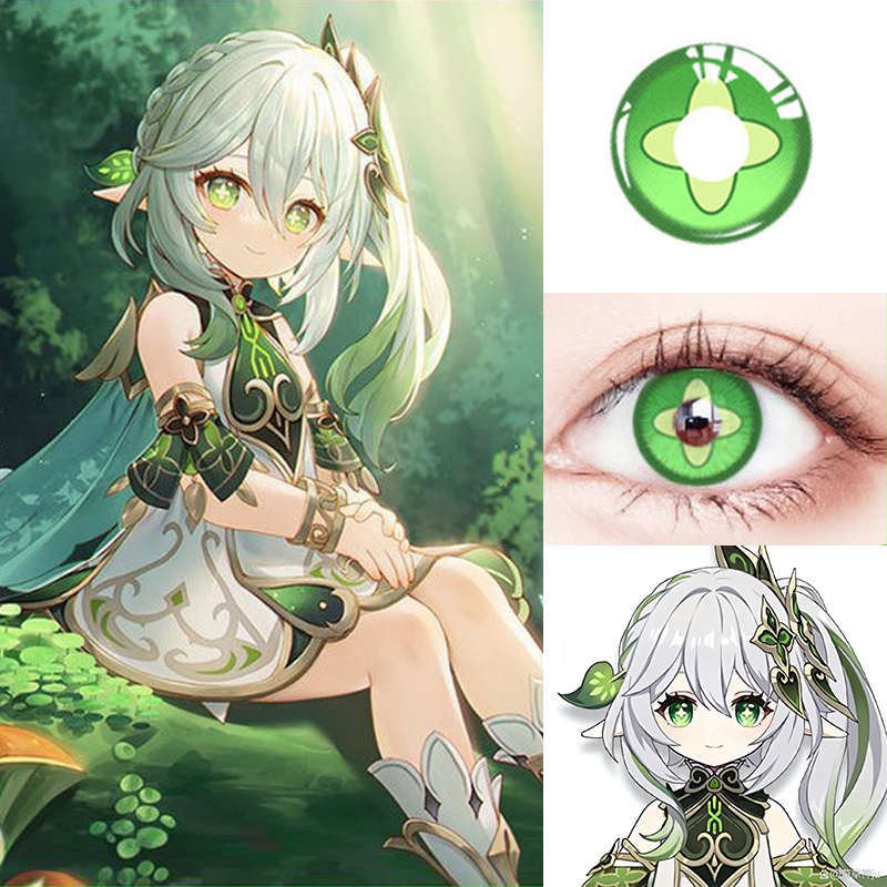 Cặp kính áp tòng JEWELENS hóa trang nhân vật anime Genshin Nahida Hutao