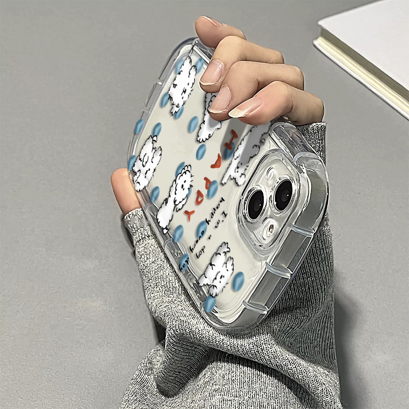 Ốp Điện Thoại TPU Dẻo Trong Suốt Họa Tiết Chú Chó Dễ Thương Cho IPhone 14 13 11 Pro Max 12 8 7 Plus XS XR X