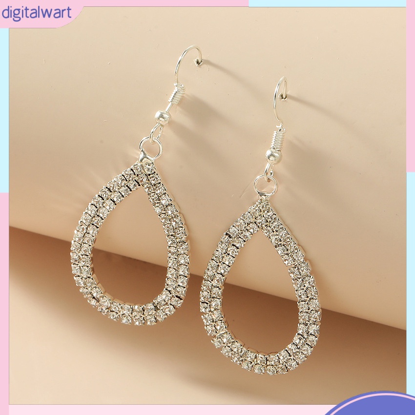 Đôi Bông Tai Dáng Dài Đính Đá Thời Trang Cho Nữ