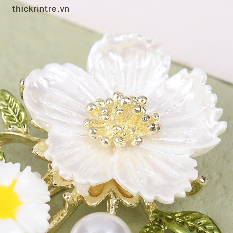 Ghim Cài Áo Hình Hoa Anh Đào Bằng Hợp Kim 2 Màu Tùy Chọn