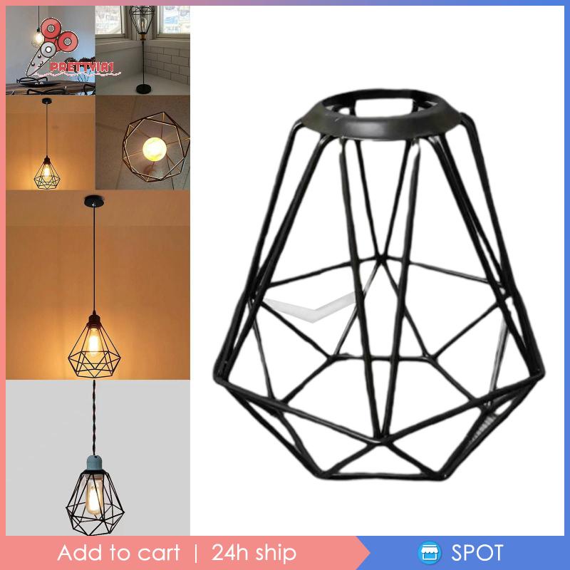 [Prettyia1] Lưới Rỗng Bọc Đèn Treo Trần Nhà Bảo Vệ Phong Cách Cổ Điển