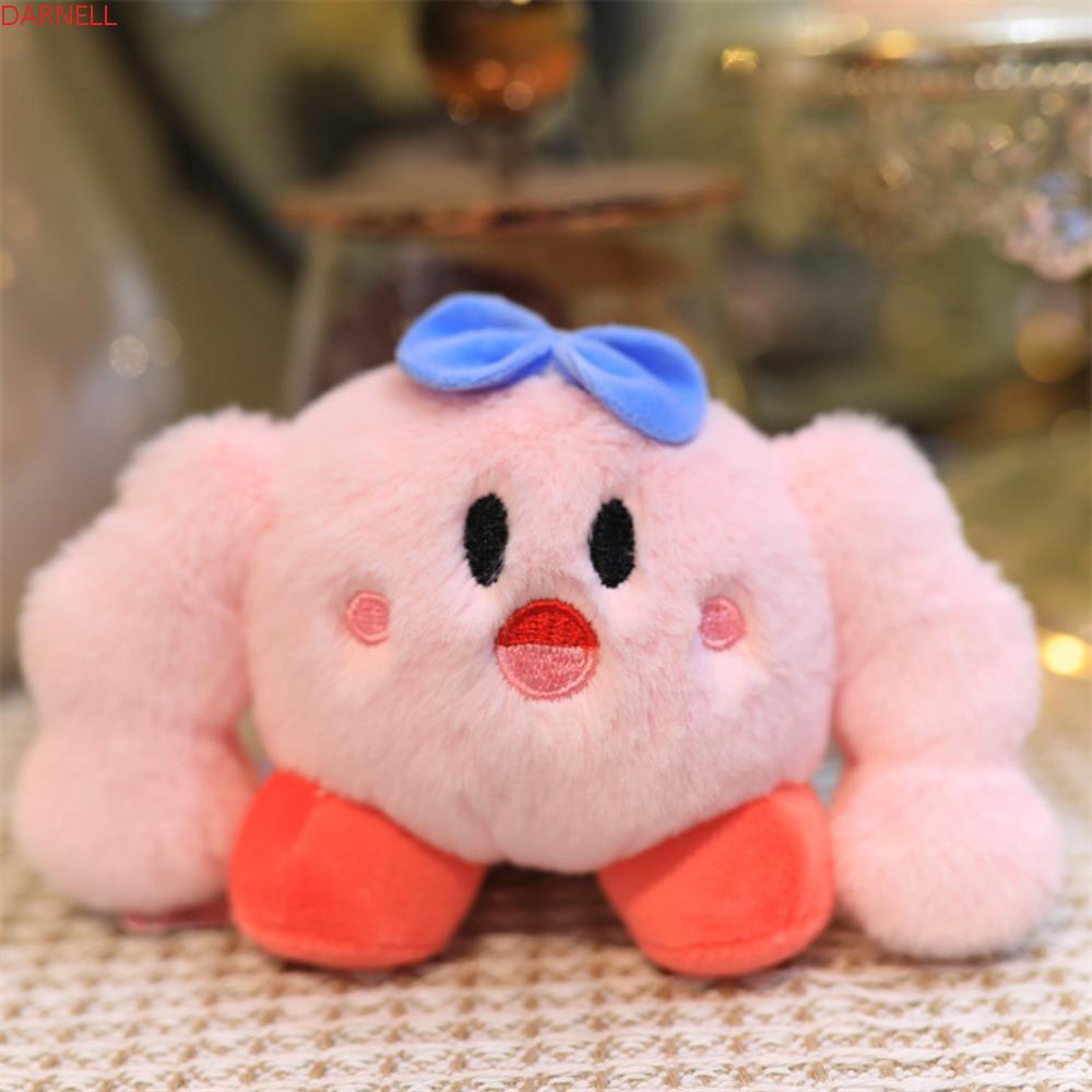 DARNELL Darnell Muscles Kirby Nhồi Bông Đồ Chơi Móc Khóa Xe Hơi Hoạt Hình Cho Trẻ Em