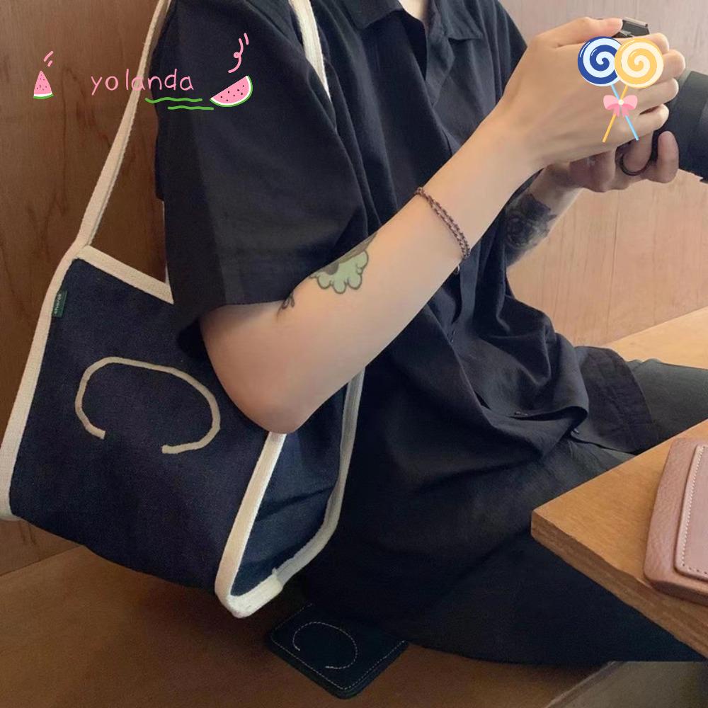 YOLA Túi Đeo Chéo Chất Liệu Denim Phong Cách Hàn Quốc Cho Nữ