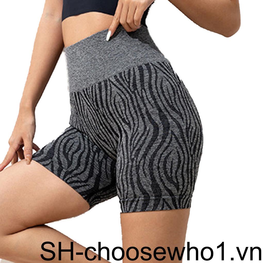 Quần Short Thể Thao Yoga Lưng Cao Nhiều Màu Không Đường May Thoáng Khí