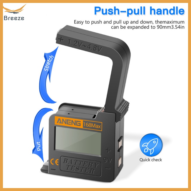 ANENG Máy Kiểm Tra Dung Lượng Pin Lithium 168Max Màn Hình Hiển Thị Kiểm Tra Tải Thông Dụng AAA AA