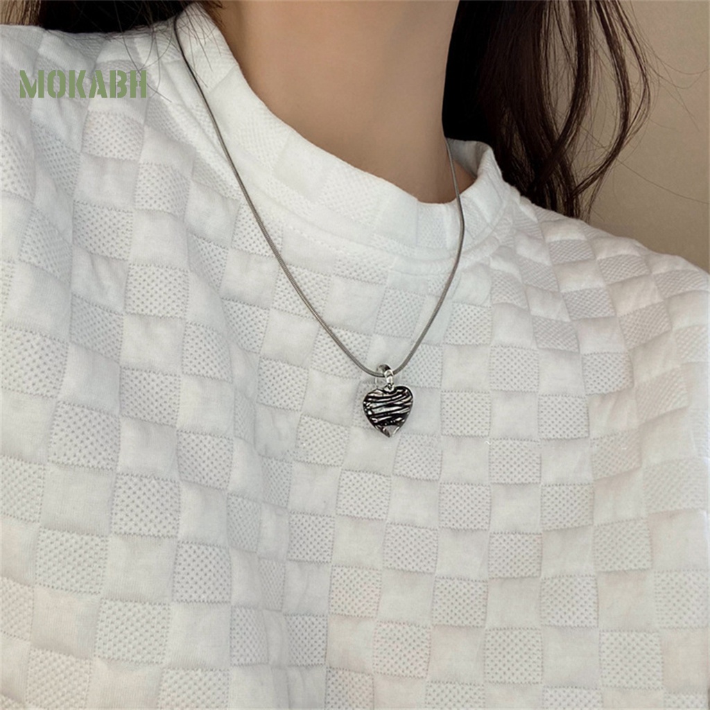 [Mok Abh] Vòng Cổ Choker Họa Tiết Sọc Ngựa Vằn Tráng Men Nhiều Màu Sắc Hình Học Trái Tim Cá Tính Thích Hợp Làm Quà Tặng Tiệc Tùng Cho Nữ